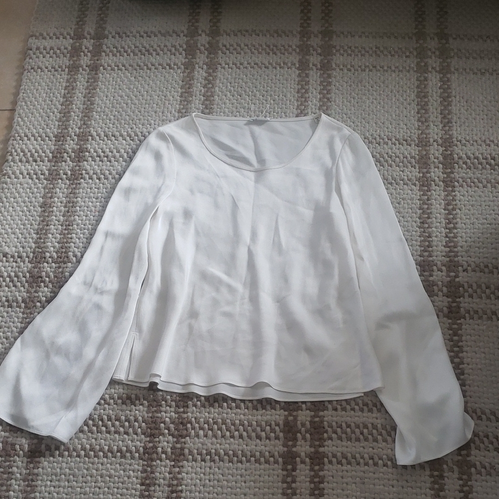 A.L.C. white satin top size 8